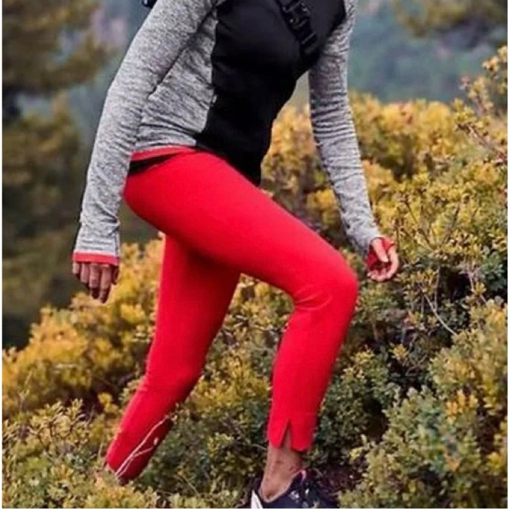 Athleta Red Wander Slim High Rise Pant Skinny Leg Women’s Business Casual Sz 2
